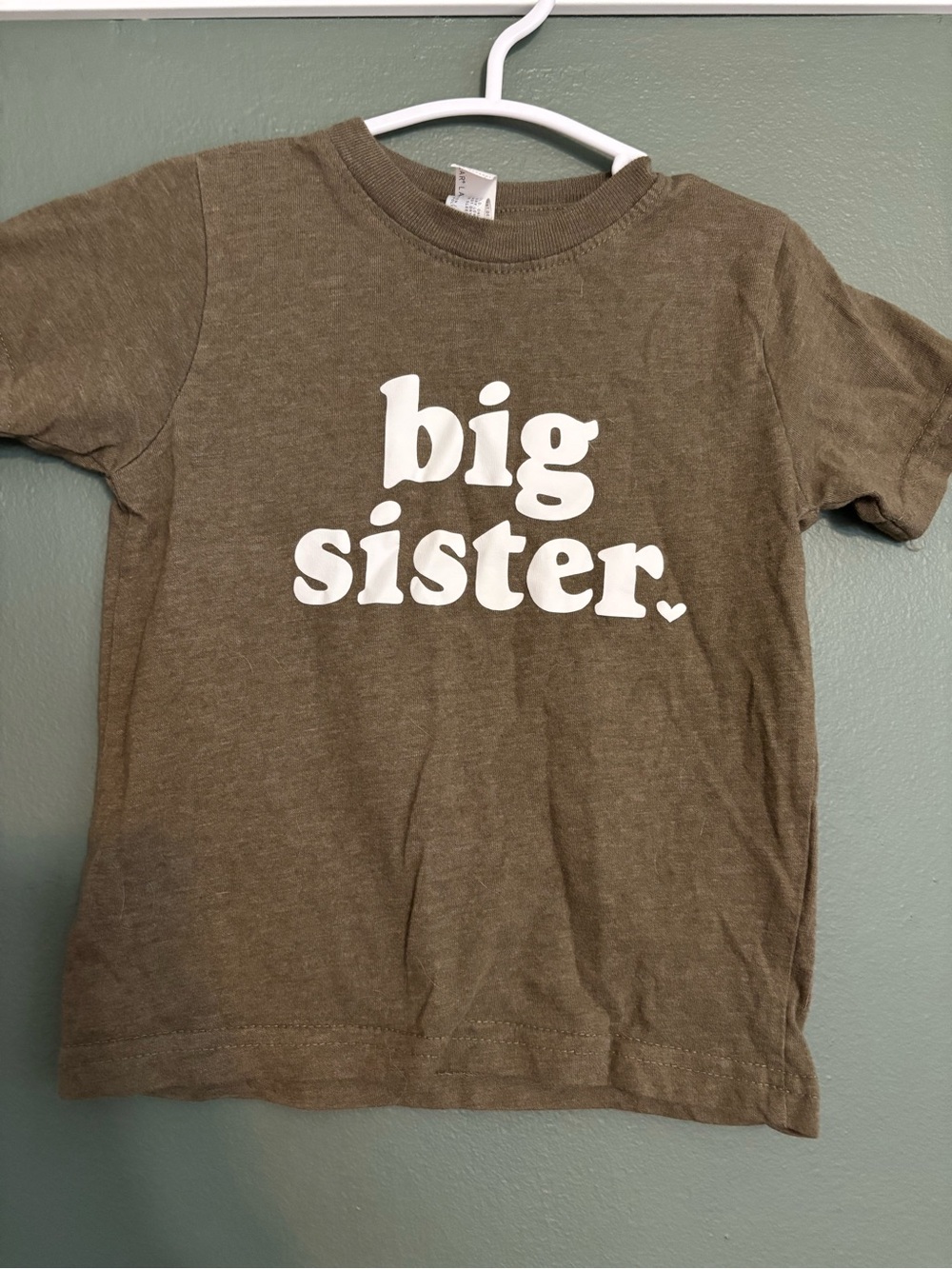 Rabbit Skins Olive Green "big sister" Tee
